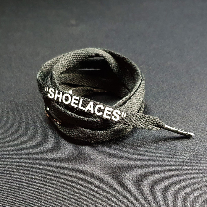 off white black shoelaces